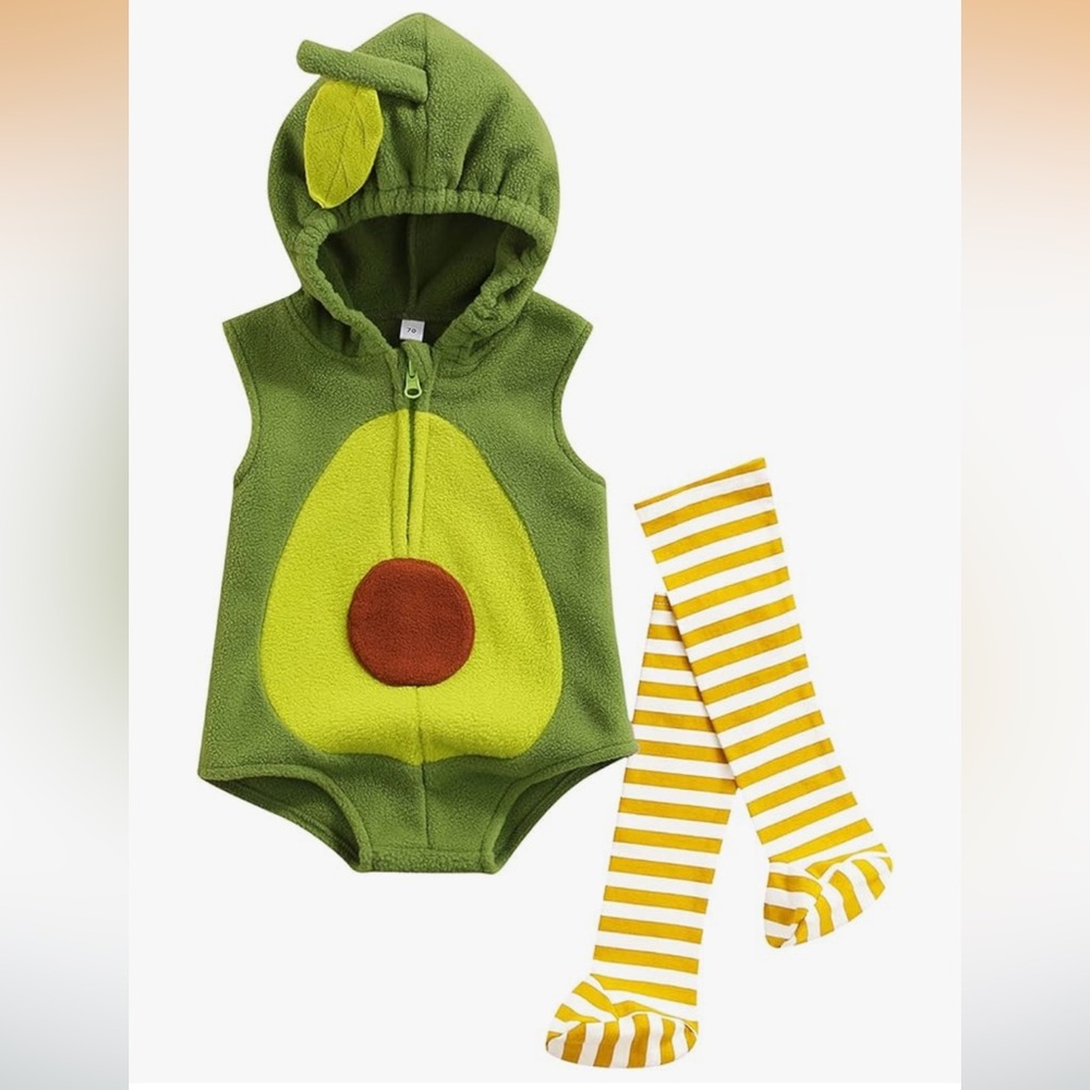 Green Avocado Infant One Piece Outfit 3-6mos